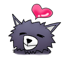 Fluffy wolf sticker #4816734
