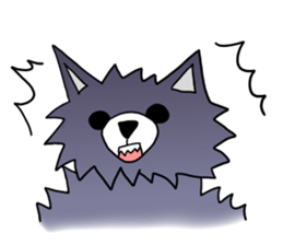 Fluffy wolf sticker #4816735