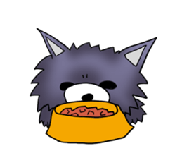 Fluffy wolf sticker #4816736