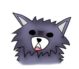 Fluffy wolf sticker #4816739