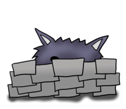 Fluffy wolf sticker #4816748