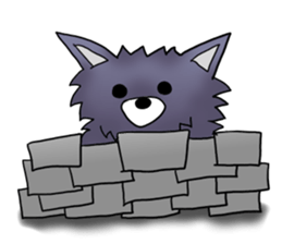 Fluffy wolf sticker #4816749