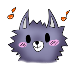 Fluffy wolf sticker #4816756