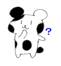 Monochrome bear sticker #4817162