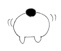 Monochrome bear sticker #4817175