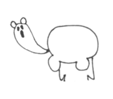 Monochrome bear sticker #4817182