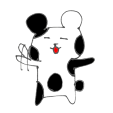 Monochrome bear sticker #4817191