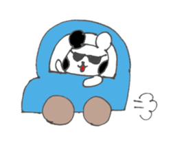 Monochrome bear sticker #4817199