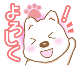 Happy white Dog sticker #4817219