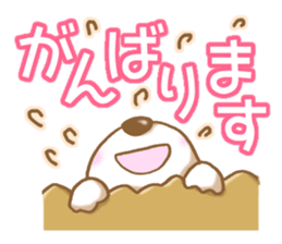 Happy white Dog sticker #4817223