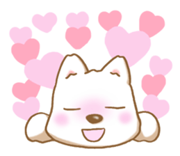 Happy white Dog sticker #4817224