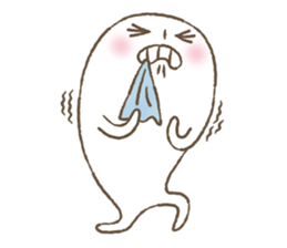 Marshmallow boy's daily stamp. sticker #4817969