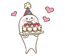 Marshmallow boy's daily stamp. sticker #4817976