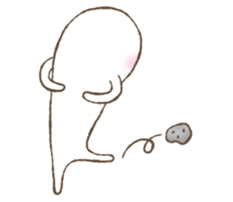 Marshmallow boy's daily stamp. sticker #4817979