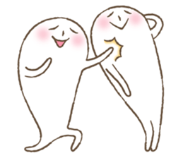 Marshmallow boy's daily stamp. sticker #4817982