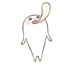 Marshmallow boy's daily stamp. sticker #4817984