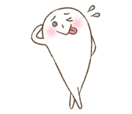 Marshmallow boy's daily stamp. sticker #4817988