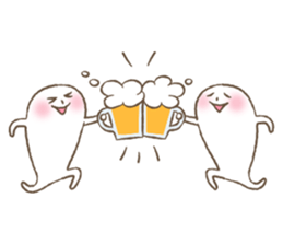 Marshmallow boy's daily stamp. sticker #4817995