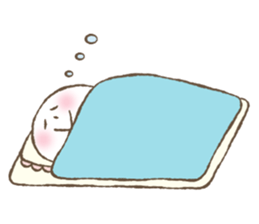 Marshmallow boy's daily stamp. sticker #4817998