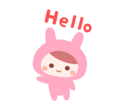Rabbit Costume Girl sticker #4818200