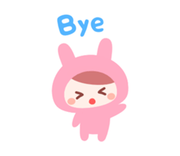 Rabbit Costume Girl sticker #4818201