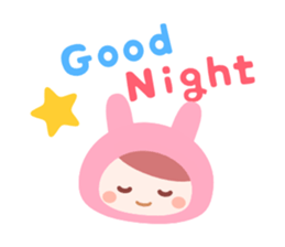 Rabbit Costume Girl sticker #4818203