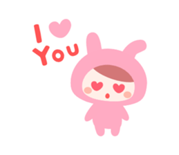 Rabbit Costume Girl sticker #4818204
