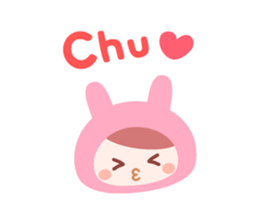 Rabbit Costume Girl sticker #4818205