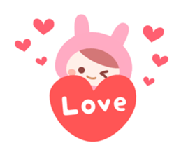 Rabbit Costume Girl sticker #4818206