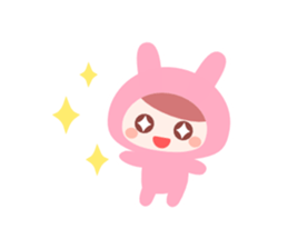 Rabbit Costume Girl sticker #4818207