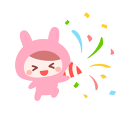 Rabbit Costume Girl sticker #4818209
