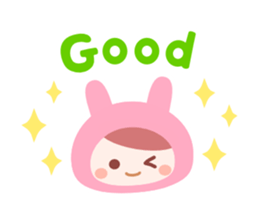 Rabbit Costume Girl sticker #4818210