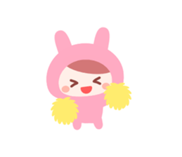 Rabbit Costume Girl sticker #4818211