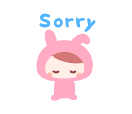 Rabbit Costume Girl sticker #4818212