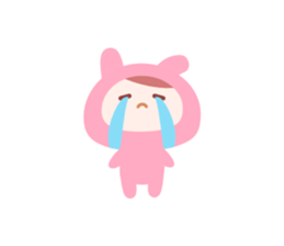 Rabbit Costume Girl sticker #4818213