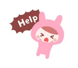 Rabbit Costume Girl sticker #4818215