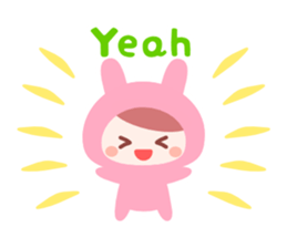 Rabbit Costume Girl sticker #4818216