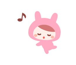 Rabbit Costume Girl sticker #4818217
