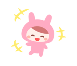 Rabbit Costume Girl sticker #4818218