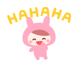 Rabbit Costume Girl sticker #4818219