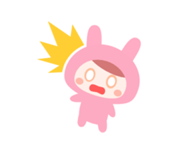 Rabbit Costume Girl sticker #4818221