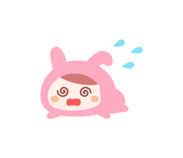 Rabbit Costume Girl sticker #4818223
