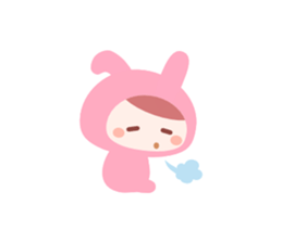 Rabbit Costume Girl sticker #4818224