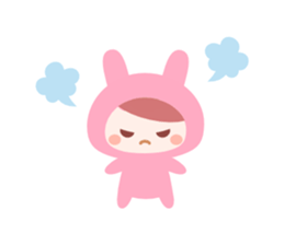Rabbit Costume Girl sticker #4818225
