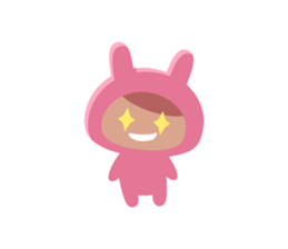 Rabbit Costume Girl sticker #4818226