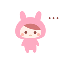 Rabbit Costume Girl sticker #4818227
