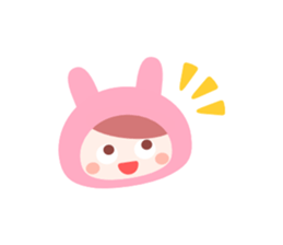 Rabbit Costume Girl sticker #4818229
