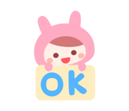 Rabbit Costume Girl sticker #4818230