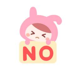 Rabbit Costume Girl sticker #4818231