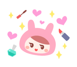 Rabbit Costume Girl sticker #4818232